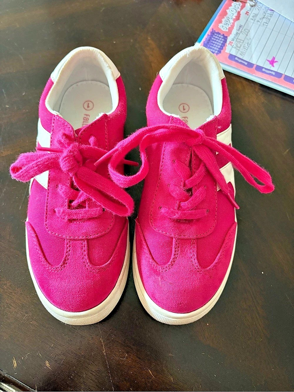 Kids Pink & White Sneakers